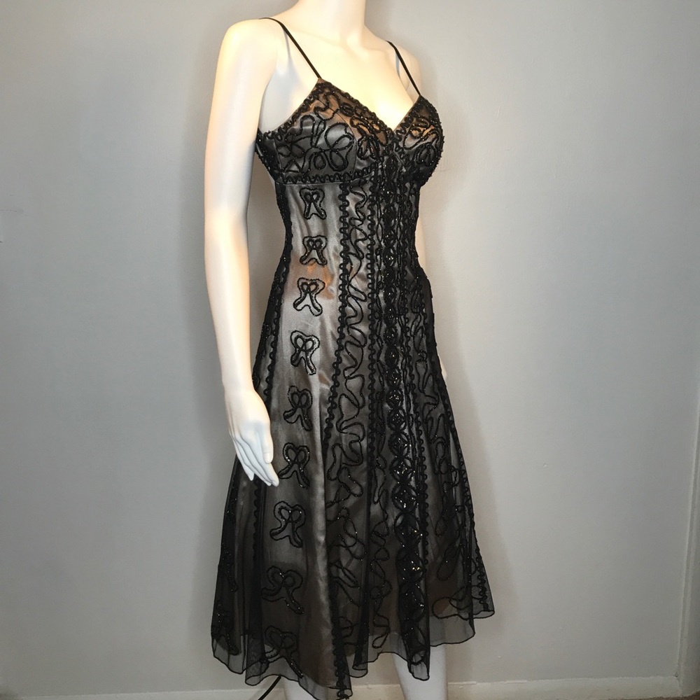 Sue Wong Black Midi Dress - Picture 3 of 8